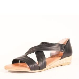 Pinaz Leather Cross-Over Strap Sandals Size 36